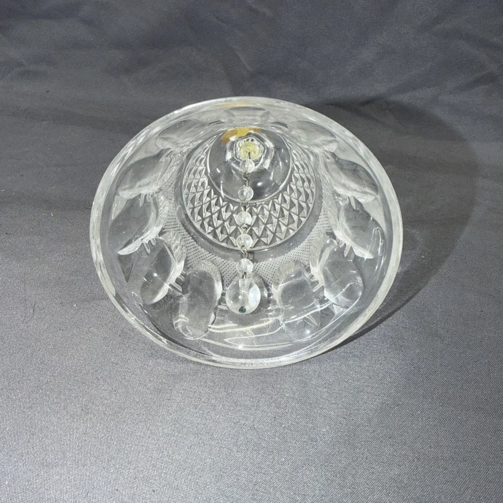 Vintage Crystal Bell Shaped Decoration No Clapper About 6